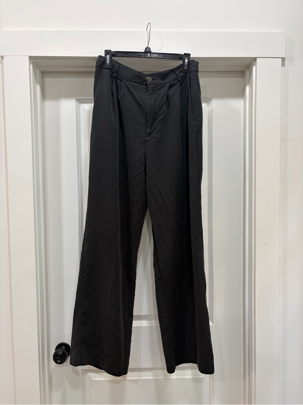 Reformation Black Mason Trousers